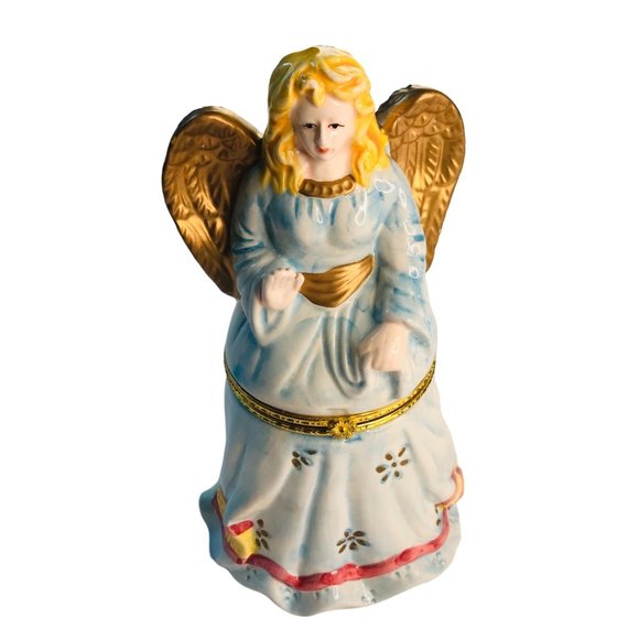 Angel Trinket box Home Decor Vintage Collectible Figurine 8" H - Picture 5 of 12